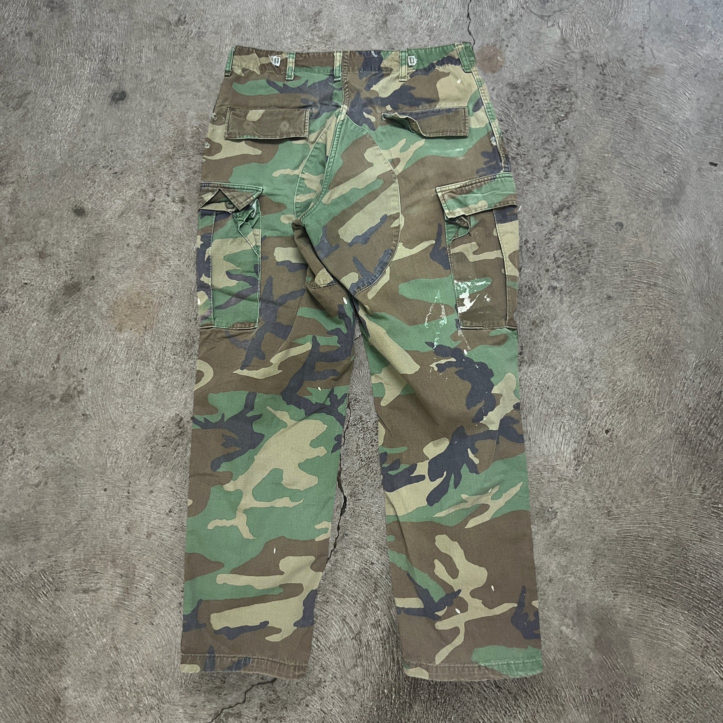Military Cargo Pants Camouflage Green Size 34x31