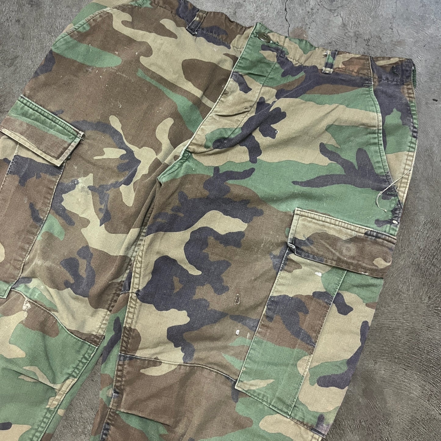 Military Cargo Pants Camouflage Green Size 34x31