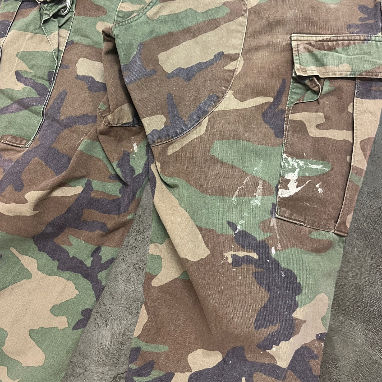 Military Cargo Pants Camouflage Green Size 34x31