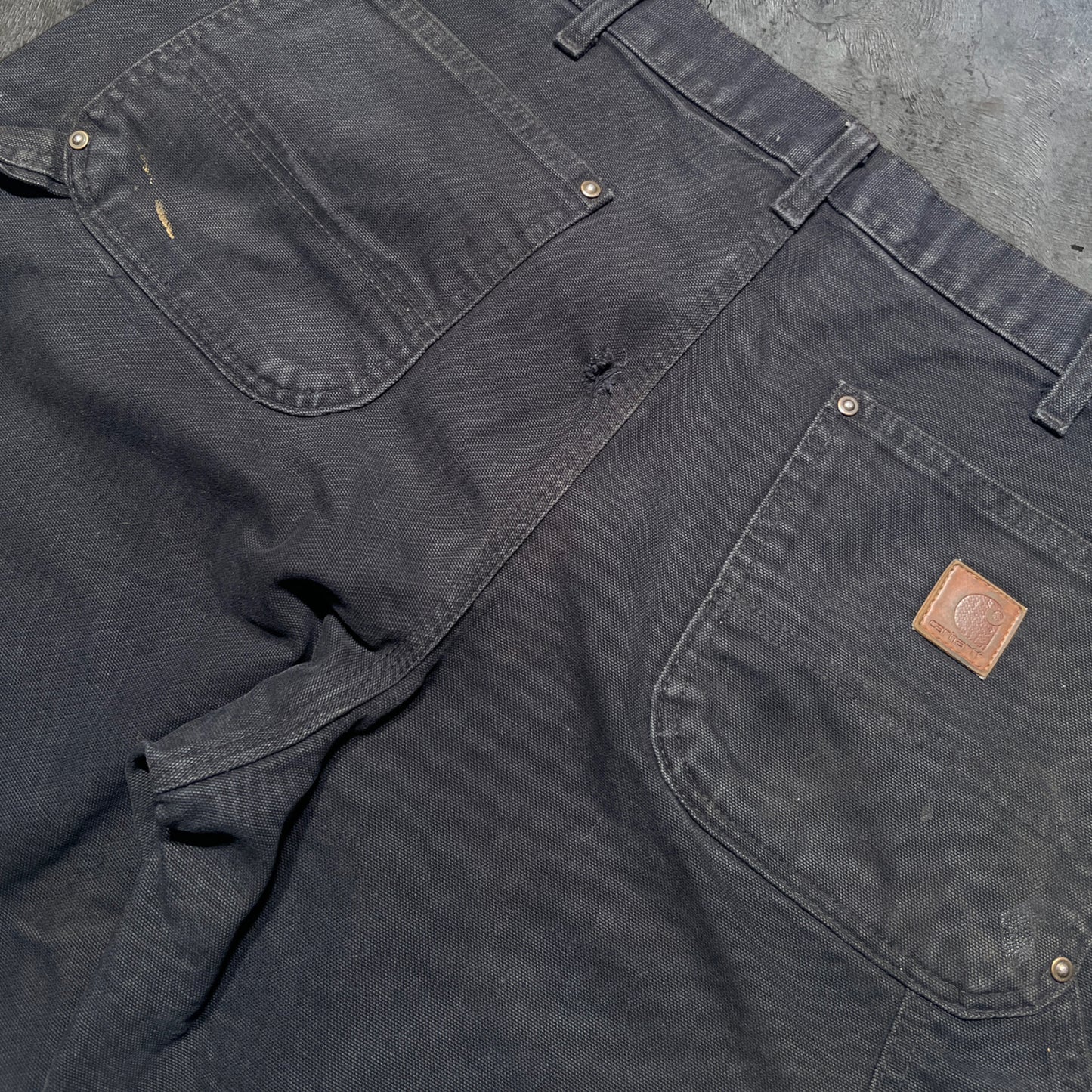 Carhartt Double Knee Pants Black Size 35x33.5