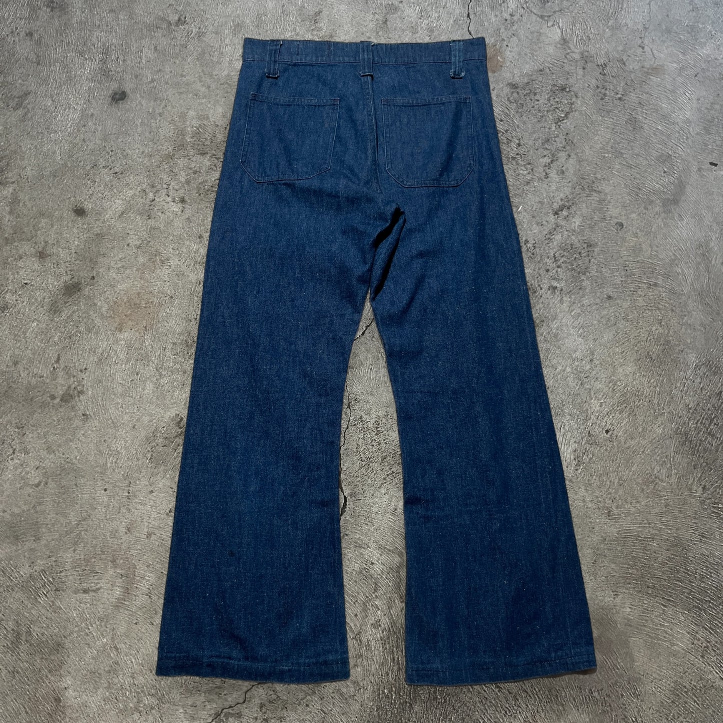 80s Fatuch Seafarer Flare Bottoms Blue Size 33x30