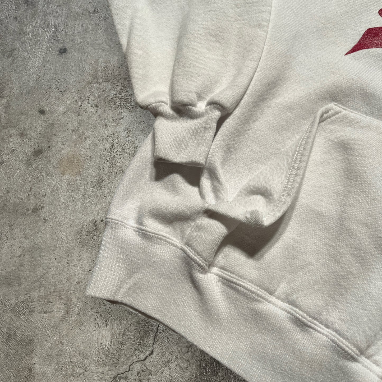 90s Fremont Indians Russell Hooded Sweatshirt White Size Large
