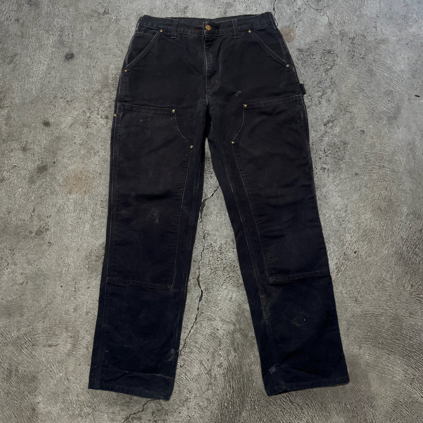 Carhartt Double Knee Pants Black Size 33x32