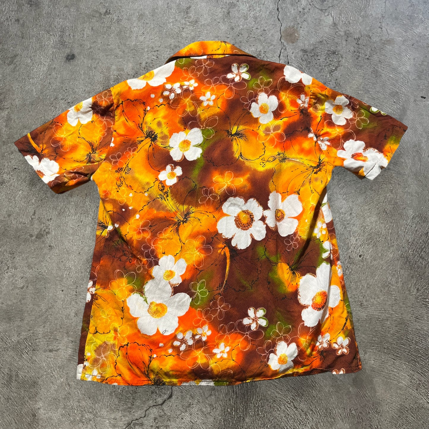 70s Handmade Hawaiian Shirt Size XL