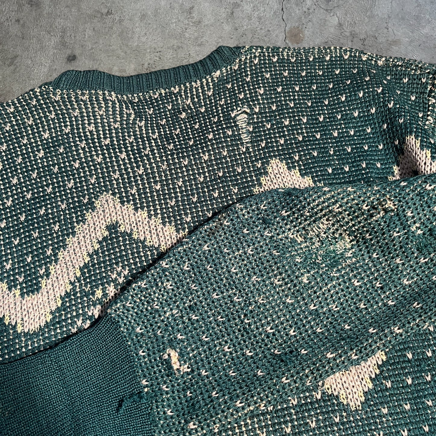 40s Puritan Wool Sweater Green Size Large