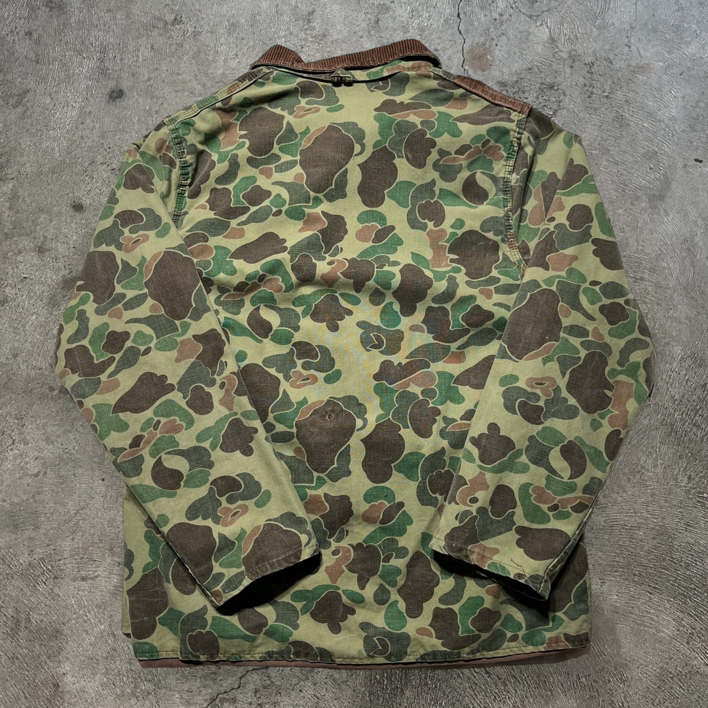 70s Black Sheep Hunting Chore Coat Camouflage Green Size Large