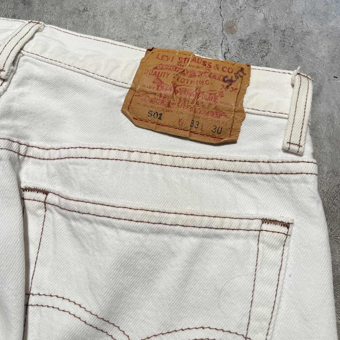 90s Levi's 501 Jeans White Size 31x30