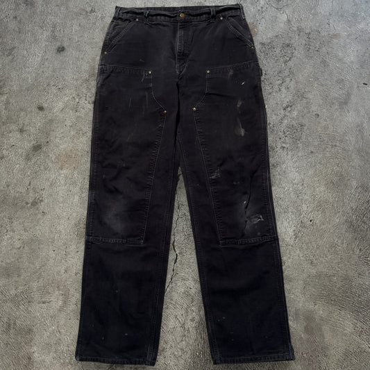 Carhartt Double Knee Pants Black Size 35x36