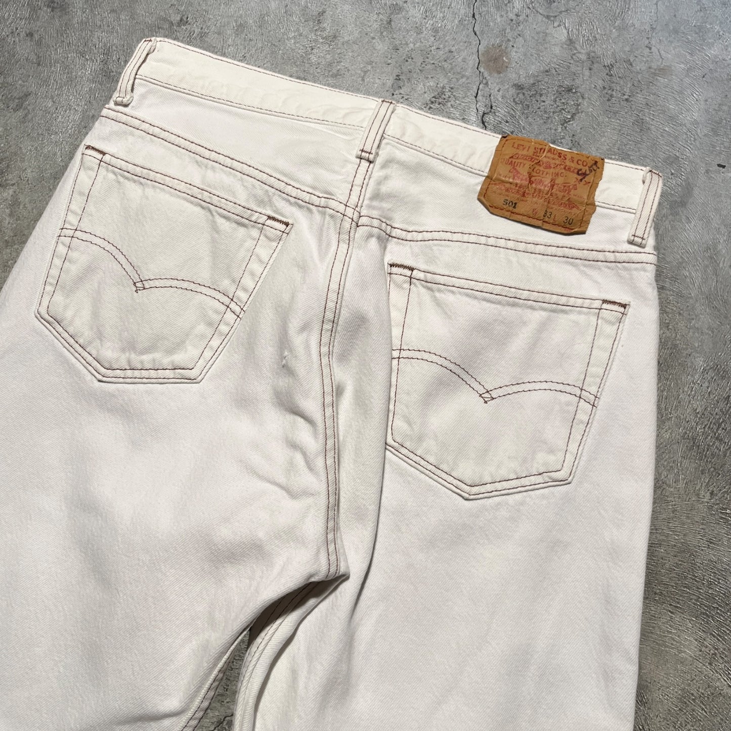 90s Levi's 501 Jeans White Size 31x30