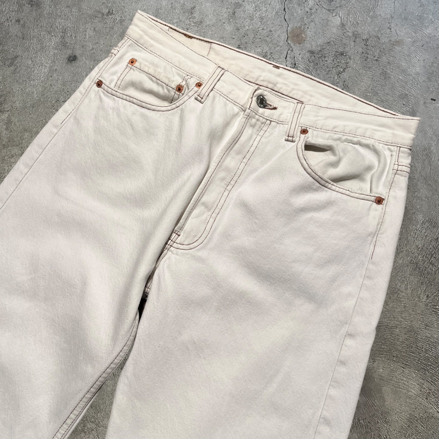 90s Levi's 501 Jeans White Size 31x30
