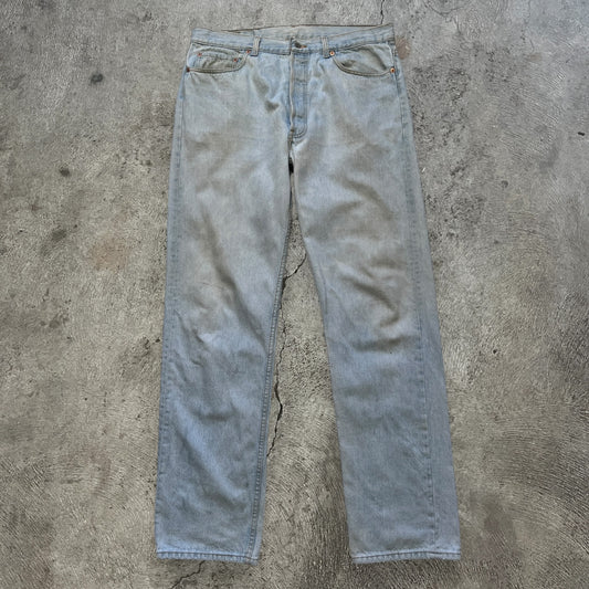 90s Levi's 501 Jeans Faded Blue Size 36x33